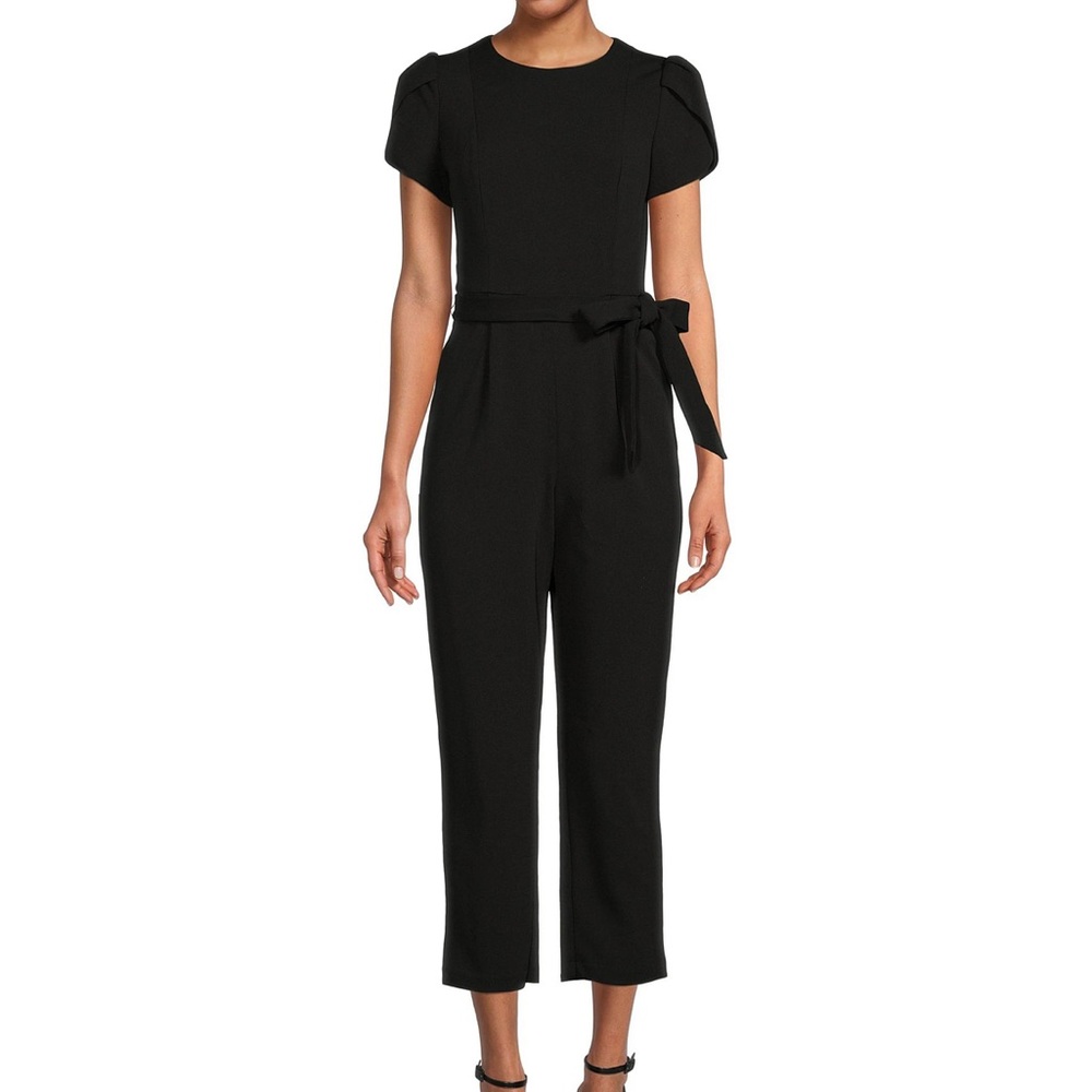 Calvin Klein black tulip sleeve jumper jumpsuit